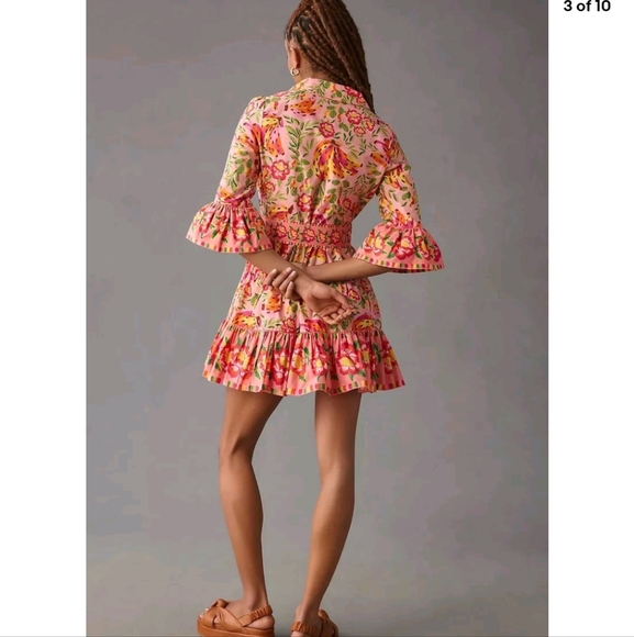 Farm Rio Banana Ruffle MiniDress - Picture 3 of 6